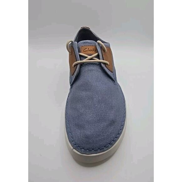 Clarks Gereld Tie Shoes Mens 10M Blue Casual Sneaker Coastalcore Urbancore - Picture 4 of 7